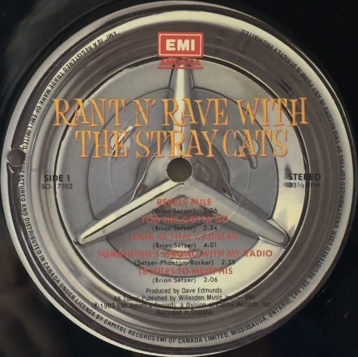 Stray Cats – Rant N' Rave With The Stray Cats (Vinyl LP - Canadian Pressing) - Image 3